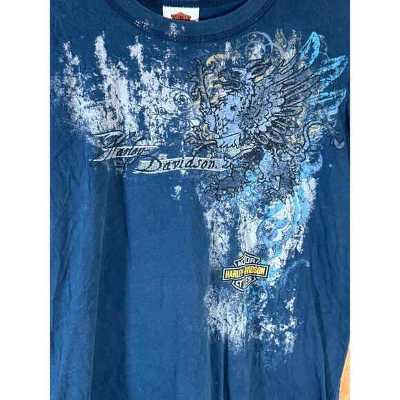 2010‎ Harley Davidson Motorcycles Mann’s Columbus Indiana Shirt Women’s XL USA - Picture 4 of 10